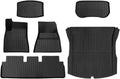 Auto Parts Compatible with Tesla Model 3 2024 Highland Floor Mats Cargo Liner Waterproof Anti-Slip Trunk Mat TPE Pads Left/Right Hand Rubber(Right Rudder 6pcs)