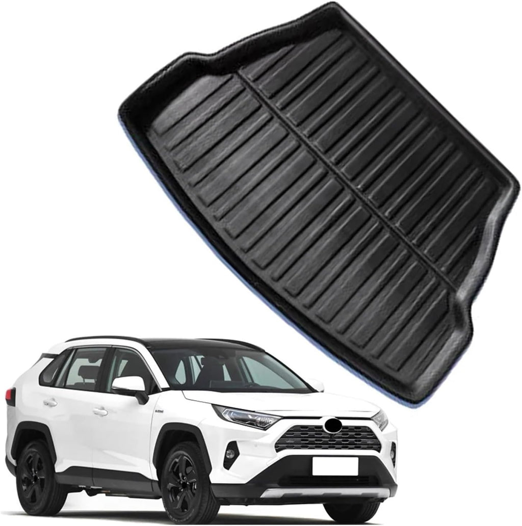 RAV 4 Car Cargo Liner Boot Tray Rear Trunk Luggage Floor TPR Black Waterproof Mat Compatible with Toyota RAV4 XA50 2019 2020