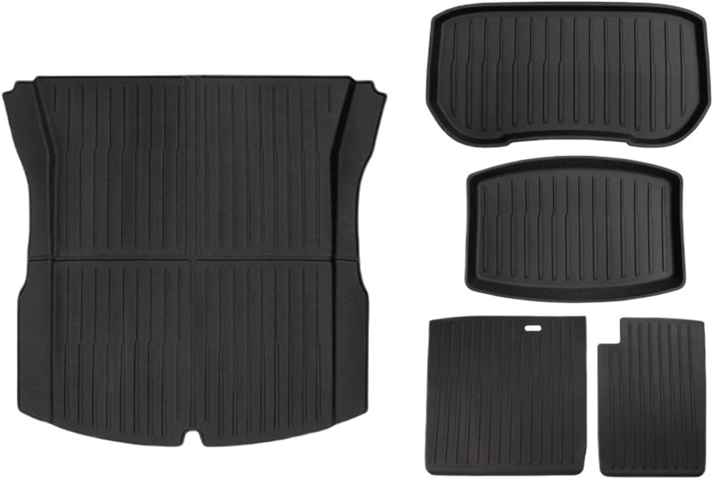Compatible with Tesla Model 3 2024 Highland Floor Mats Cargo Liner Waterproof Anti-Slip Trunk Mat TPE Pads Left Right Rubber Accessories(Trunk 5pcs)