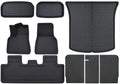 XPE Floor Mats Compatible with Tesla Model 3 Highland 2024 / Model Y 2024-2017, All Weather Cargo Liner Floor Mats and Cargo Trunk Mats(9PCS My 17-24)