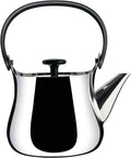 Alessi 'Cha Kettle/Teapot in 18/10 Stainless Steel Mirror Polished Handle And Knob in Thermoplastic Resin Magnetic Steel Bottom Suitable For induction Cooking, Silver