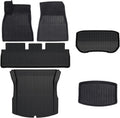 TPE Floor Mats & Cargo Liner Compatible for Tesla Model 3 Highland 2024, All Weather Waterproof Anti-Slip Trunk Mats TPE Floor Liners(6PCS LHD)