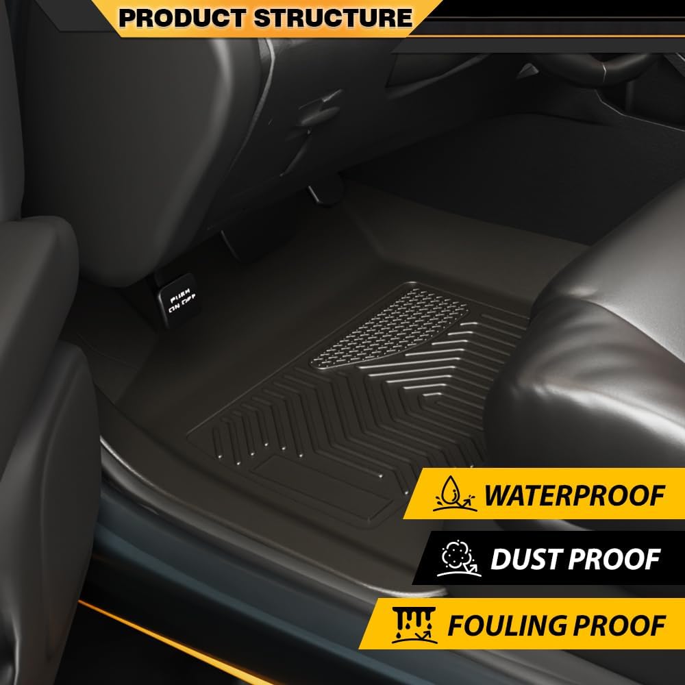TPE Floor Mats Fit LX RX270 2013 1st & 2nd & 3rd Row Truck Accessories Cargo Liners All Weather Protection 4PCS Black Alfombras para Carro