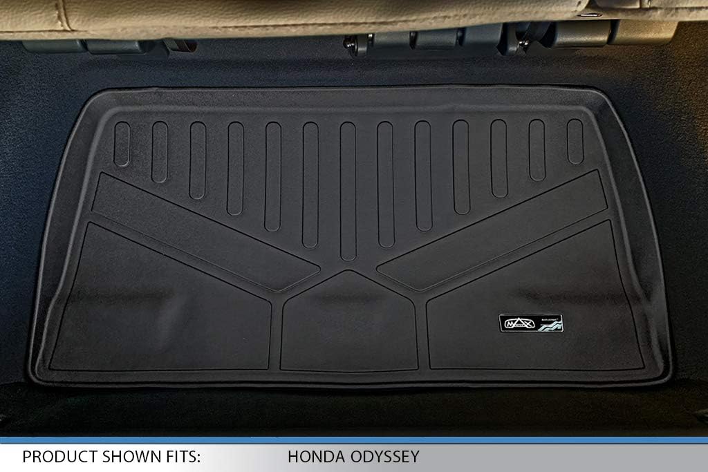 SMARTLINER Custom Fit Floor Mats 3 Rows and Cargo Liner Behind 3rd Row Set Compatible with 2018-2025 Honda Odyssey