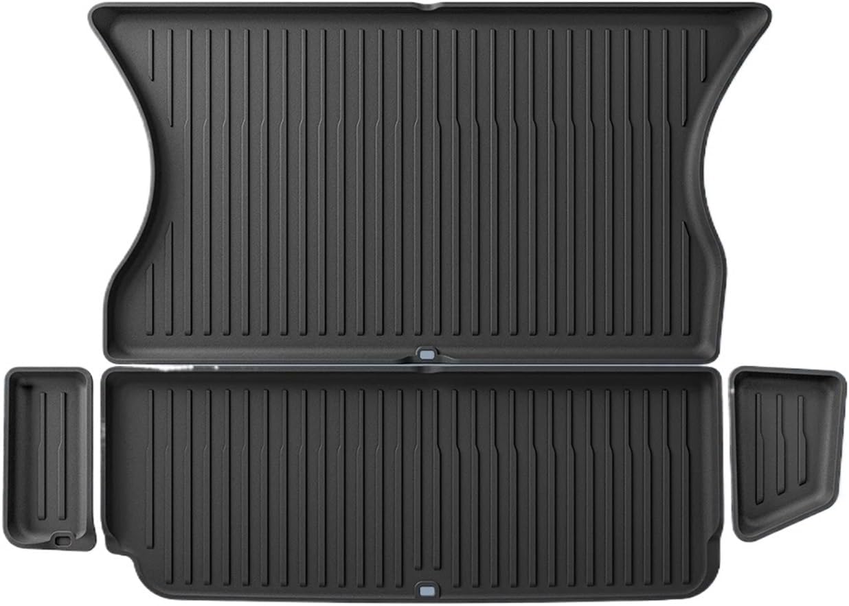 Compatible with Tesla Model X 2023 2024 TPE 3D Car Floor Mats Cargo Liner Trunk Pad Waterproof Protective Left Rudder(5 seat Trunk Pad)