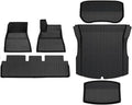 Compatible For Tesla Model 3 Highland 2024 2025 Floor Mats TPE Waterproof Anti-Slip Trunk Mat Rubber Driver Passenger Rear Cargo Liner(6pcs RHD)