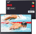 Soulaca 32 inches Black Color Bathroom Smart TV Waterproof IP66 Shower Android TV Bathtub Shower TV Hotel ATSC DTV Tuner SPA New Entertainment DC 12V