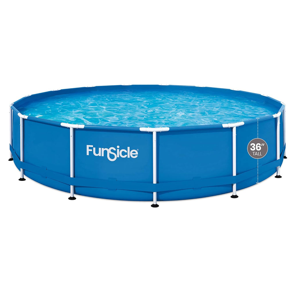 Funsicle Activity 15' x 36' Round Above Ground Swimming Pool Set with SkimmerPlus 2-in-1 Filter Pump - Easy Setup for Backyard Fun