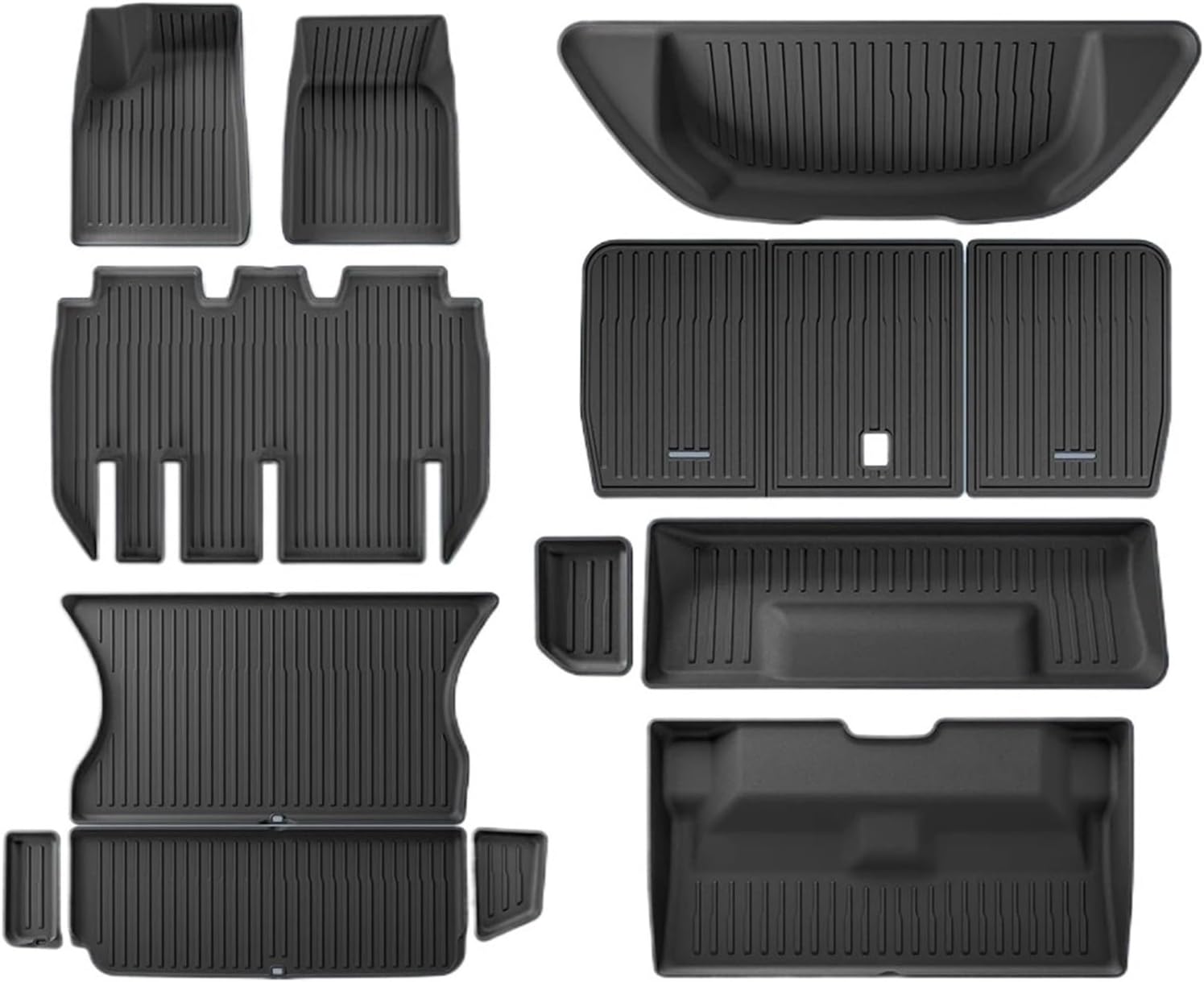 for Tesla Model X 2023 2024 TPE 3D Car Floor Mats Cargo Liner Trunk Pad Waterproof Protective Left Rudder(New 5MODELX6PCS)