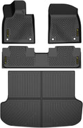ALLGOOD TPE Floor Mats Cargo Liners Fit LX RX300 2019 4PCS 1st & 2nd Row & Truck Bed Mats All Weather Protection Black Alfombras para Carro