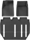 Compatible with Tesla Model X 2023 2024 TPE 3D Car Floor Mats Cargo Liner Trunk Pad Waterproof Protective Left Rudder(7 seat Foot Pad)