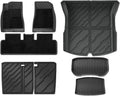 Compatible with Tesla Model 3 Highland 2024 2025+ TPE Floor Mats & Cargo Liner Trunk Mat Backrest Mats(11PCS Full Set)