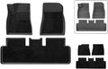 Compatible with 2024 Tesla Model 3 Highland Floor Mats TPE All Weather Front Rear Cargo Liner Mat, Waterproof Anti-Slip Mats Accessories(2024 M3D FM LHD)