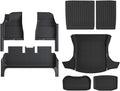 Fully Protection Floor Liners 2024 2025 Compatible with Tesla Model 3 Highland Floor Mats with Door Sill Protector Front Rear Cargo Liner(8PCS Set)