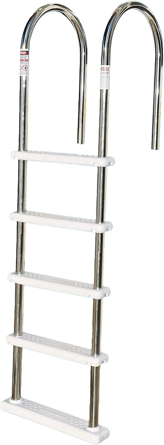 SWIMLINE HYDROTOOLS Stainless Steel Pool Ladder – Heavy Duty Swimming Step Accessory, Above Ground, 72'