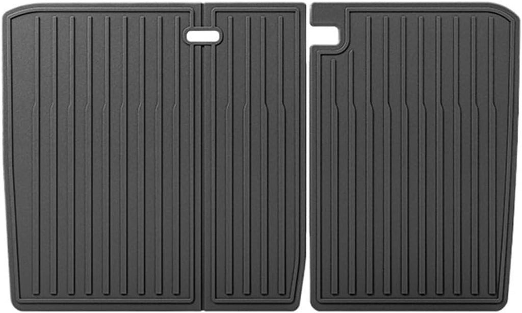 Floor Mat Compatible with Tesla Model 3+ 2024 Highland TPE Front Rear Lower Trunk Mats All Coverage Anti-Slip Cargo Liner Pads(M3 Rear Seat Mat)