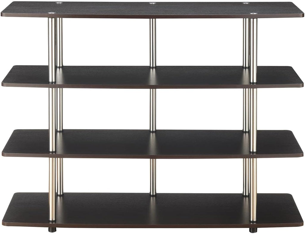 Convenience Concepts Designs2Go No Tools XL Highboy 4-Tier TV Stand 47.25' - Entertainment Center for TVs up to 55 Inches, Modern TV Console with Shelves for Living Room, Family Room, Espresso