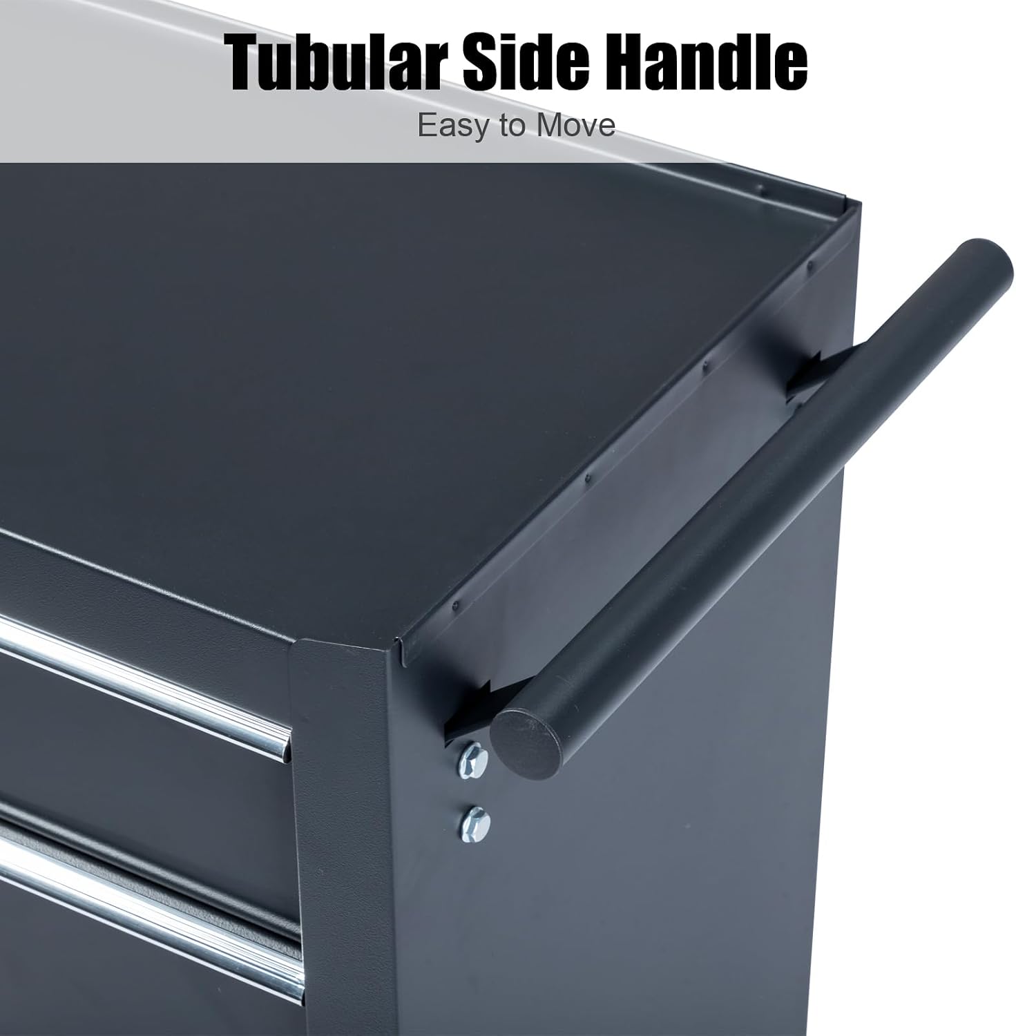 Metal Rolling Tool Box Organizer | Lockable Tool Chest with Wheels | Toolbox with 4 Sliding Drawers | Tool Storage Box Organizer for Garage Home Workshop & Tool Room
