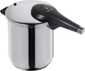 WMF Perfect Pressure Cooker 8.5 L Premium Polished Stainless Steel 2 Cooking Levels All-in-One Rotary Knob, Dishwasher Safe, Diameter 22 cm Suitable for Induction, Stainless Steel, Silver