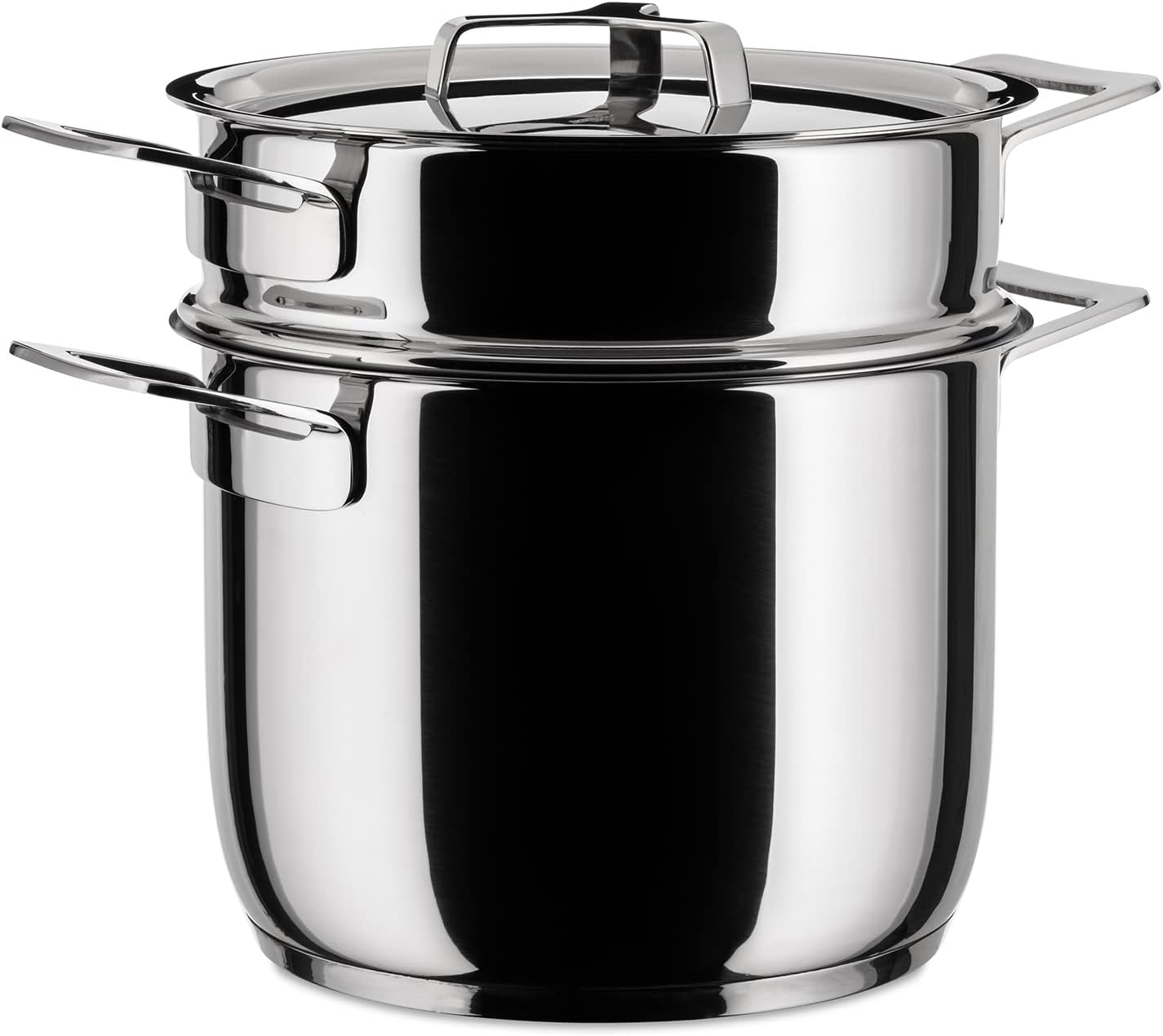 A Di Alessi,AJM306SET 'POTS & PANS', Pasta-set in 18/10 stainless steel mirror polished,5 qt 9 ½ oz