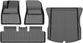 Compatible for Tesla Model 3 Highland 2024 TPE Floor Mats,All Weather Waterproof Anti-Slip Front Rear Cargo Liner Trunk Mat(Left Rudder 4pcs)