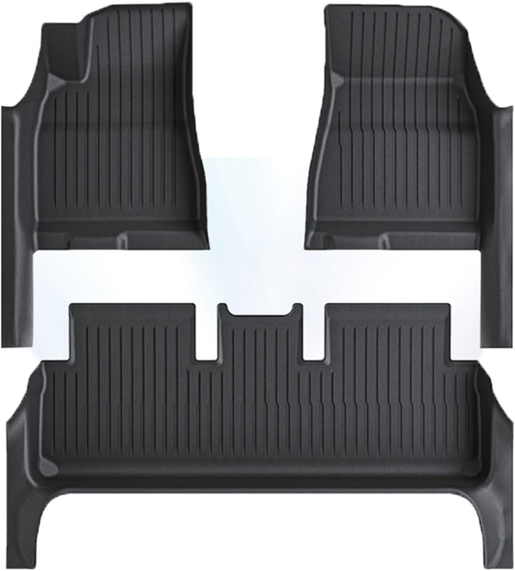 Compatible for Tesla Model 3 Highland 2024 TPE Full Cover Floor Mats with Door Sill Protector, Full Set Floor Liners Cargo Liner Seat Back(3PCS Floor Mats)