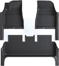 Compatible for Tesla Model 3 Highland 2024 TPE Full Cover Floor Mats with Door Sill Protector, Full Set Floor Liners Cargo Liner Seat Back(3PCS Floor Mats)