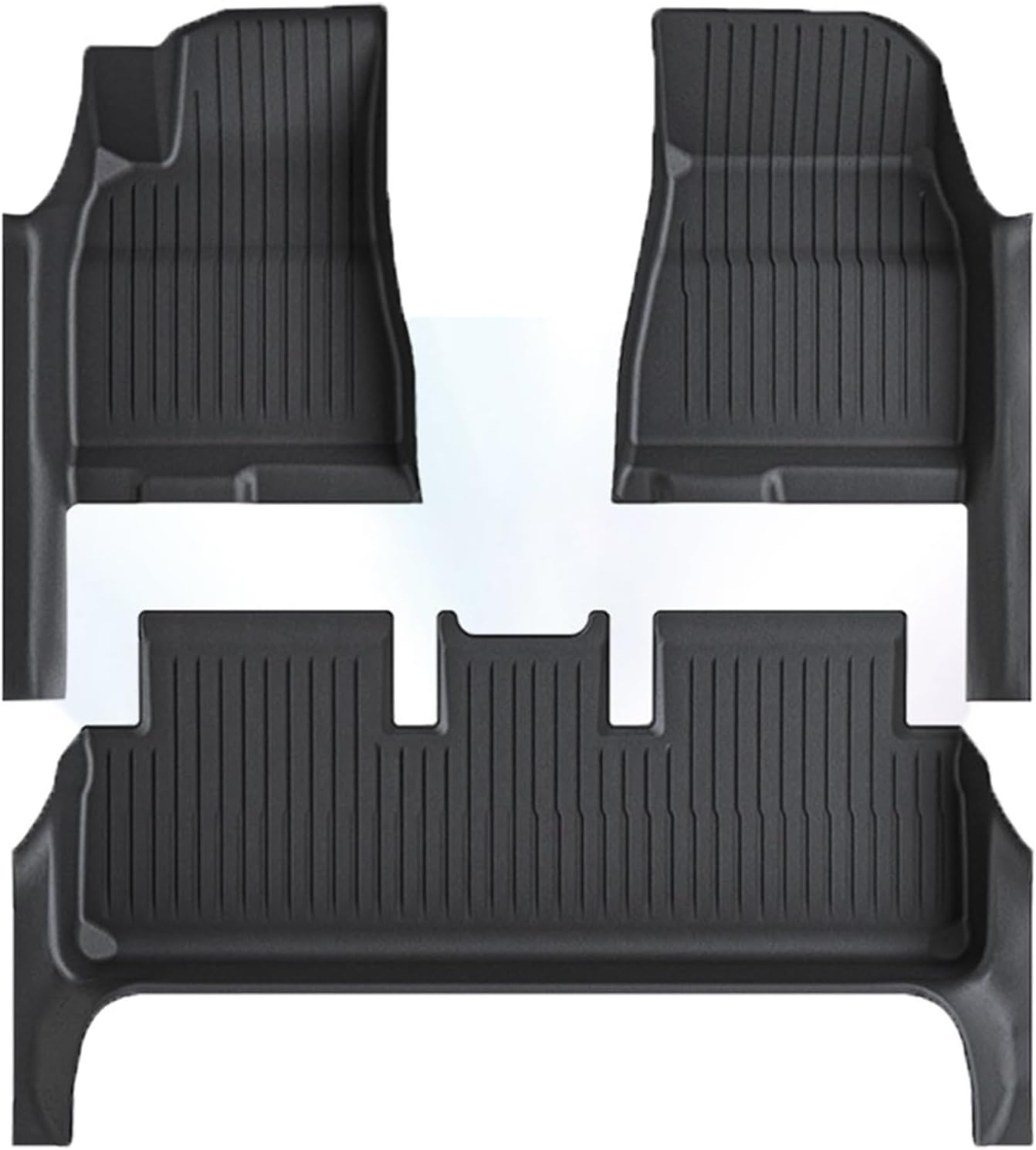 Compatible for Tesla Model 3 Highland 2024 TPE Full Cover Floor Mats with Door Sill Protector, Full Set Floor Liners Cargo Liner Seat Back(3PCS Floor Mats)