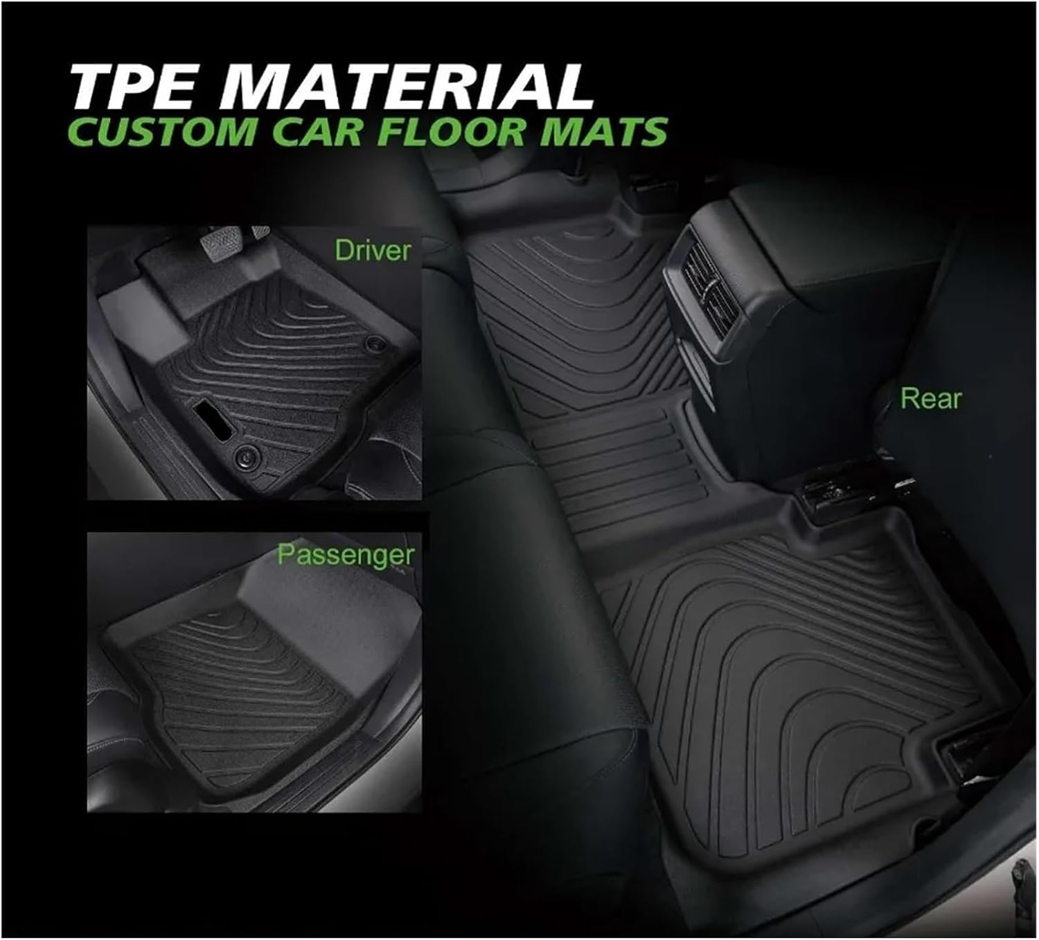 AllWeather Protection Full Set of Automotive Floor Mats and Cargo Liner Compatible with Equinox 2025-2026 Not EV and Terrain