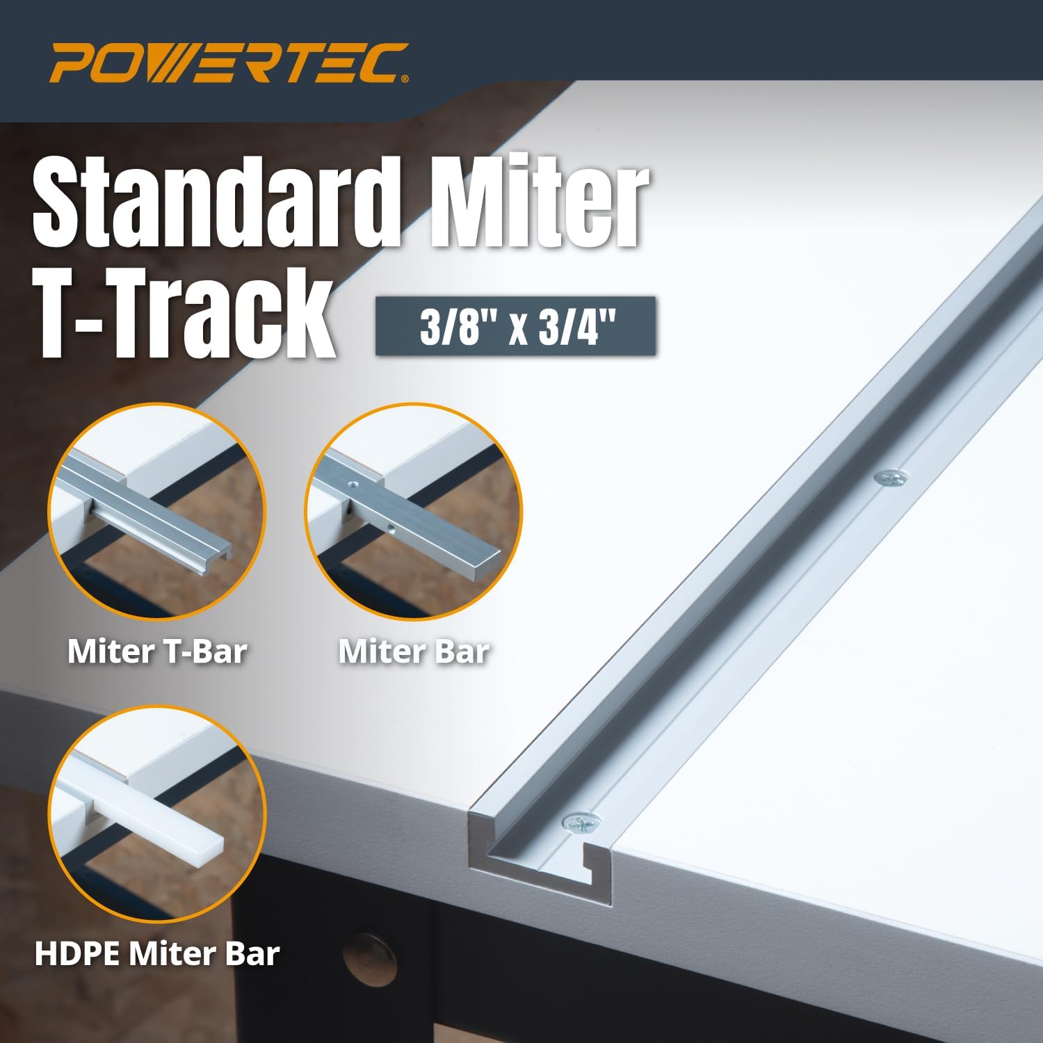 POWERTEC 24' x 32' Benchtop Router Table with Insert Plate – Laminated MDF Surface, Reducer Rings, Leveling Hardware & Starting Pin; Compatible with Bosch, DeWalt, Makita & More (71685)