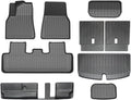 for Tesla Model Y 7 Seater and 5 Seat All Weather TPE Waterproof Slip Floor Mat Cargo Liner 2020-2023 Accessories(Y-7-Seat FT-8-LHD)
