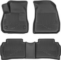 Husky Liners Weatherbeater Floor Mats | Fits 2016-2025 Chevrolet Malibu | Front & 2nd Row, 3-pc Black - 99191