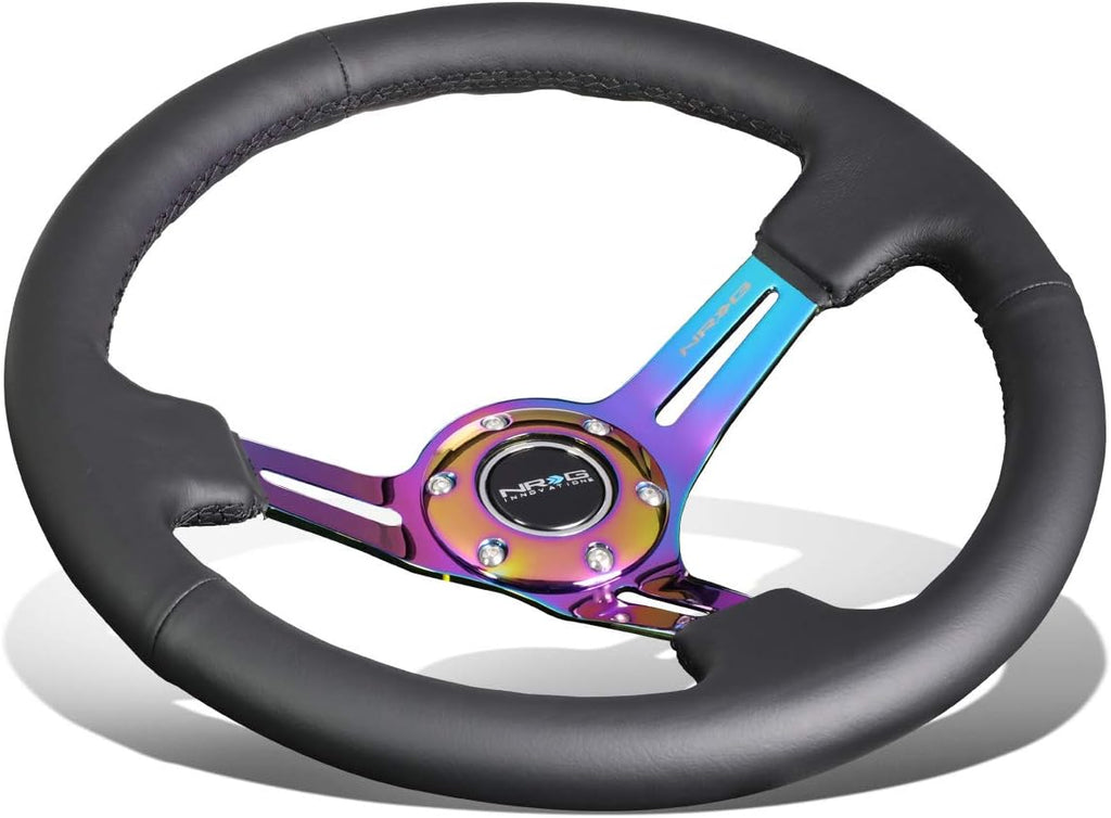 NRG REINFORCED STEERING WHEEL RST-018R-MCBS + USPL STICKER