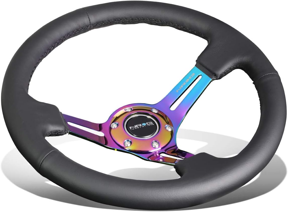 NRG REINFORCED STEERING WHEEL RST-018R-MCBS + USPL STICKER