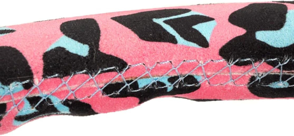 NRG Innovations NRG-RST-036MB-SV-PK Reinforced Sport Steering Wheel 350mm (3' deep) Savage Pink Leopard Printed Micro Fiber Vegan Material with Matte Black Spoke