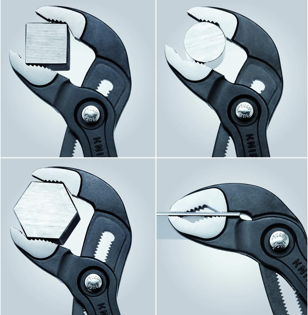 Knipex Tools 9K 00 80 94 US Cobra Combination Cutter and Needle Nose Pliers Set (4 Piece)