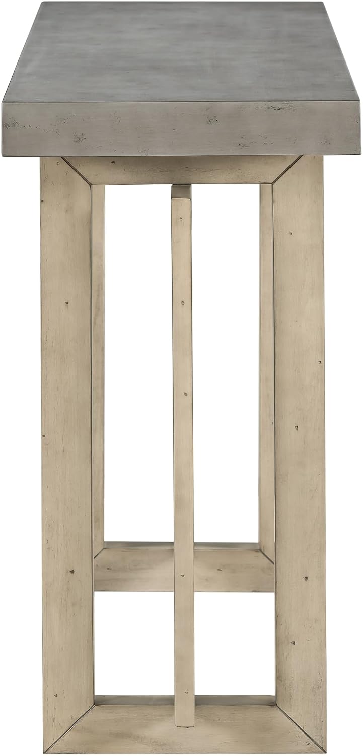 Merax 60'' Long Modern Console Table, Wood Minimalism Industrial Style Sofa Table Entryway Table Side Table Display Table for Entry Way, Hallway, Couch, Living Room, Kitchen, Foyer (Gray), Grey