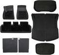 Floor Mats Compatible with Tesla Model 3 Highland All-Weather Cargo Liner Rear Cargo Tray Trunk Mat with Backrest Mat Interior Accessories(DL-FM-11PCS,Right-Hand Drive)