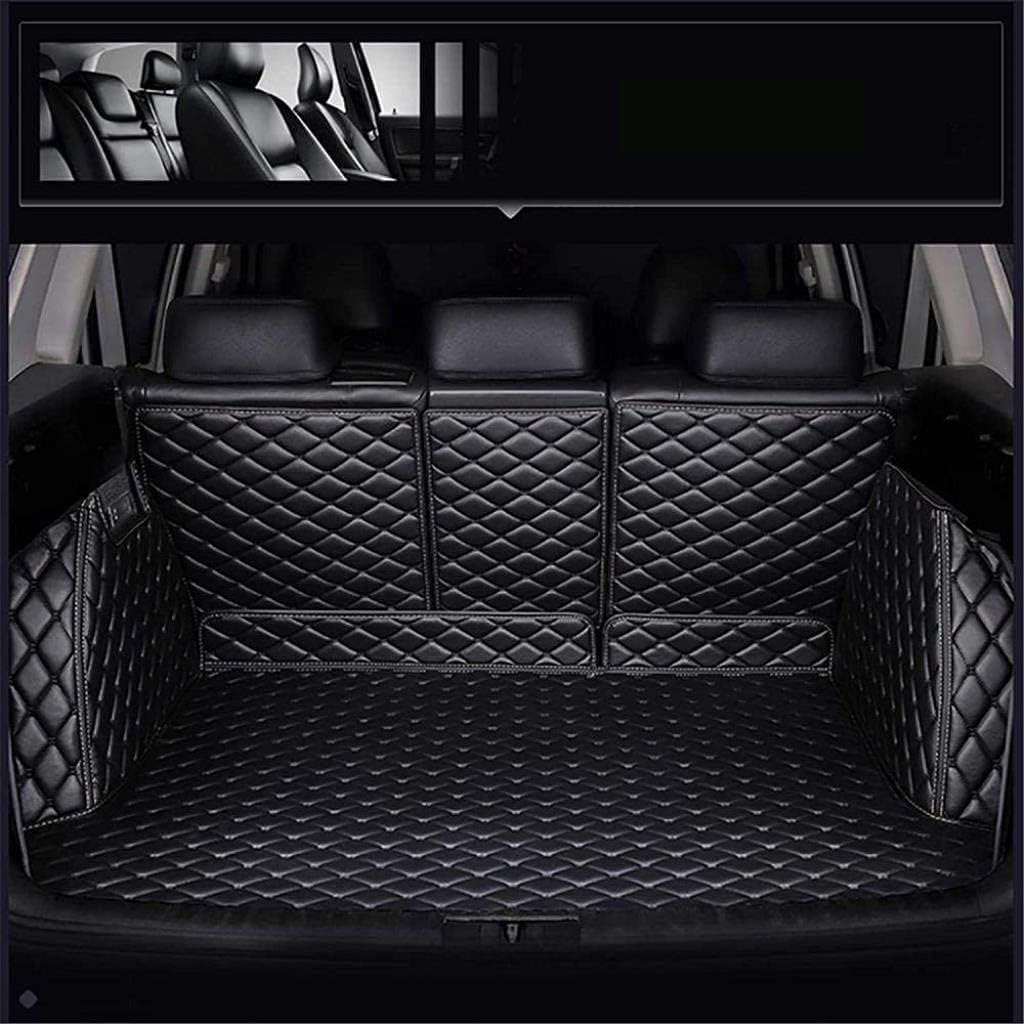 Car Leather Trunk Mat for Toyota RAV 4 2009 2010 2011 2012 2013, Full Coverage Cargo Liner Protection Boot Mats Non-Slip Rear Tray Carpet Accessories,Black