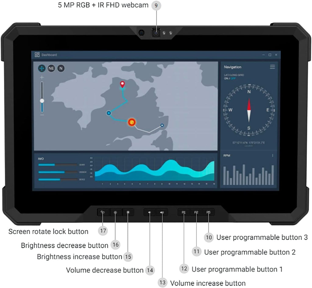 Dell Latitude 7220 Rugged Extreme Tablet PC Win11 Pro, 11.6in FHD(1920 x 1080) Touchscreen Tablet, Intel Core 8th Generation i5-8365U Processor up to 4.8GHz, 8GB RAM, 512GB NVMe SSD (Renewed)