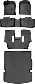 SMARTLINER Floor Mats 3 Rows and Cargo Liner Behind 2nd Row Set for 2016-2025 Dodge Durango
