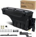 Nilight Truck Bed Tool Box Right Passenger Side Truck Tool Box Fit for Ford F-250/350 Super Duty 2017-2021 ABS Swing Case Truck Bed Storage Box with Lockable Lid Waterproof Wheel Well Toolbox Black