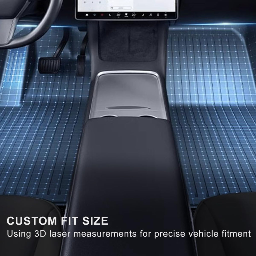 Model y Floor Mats Cargo Liner for Model Y 2023 2022 2021，KEEPUP 5-Seat All Weather Custom Fit Car Interior Accessories TPE Cargo Liner Vehicle Trunk Mat (Not Compatible with 7-Seat Model)