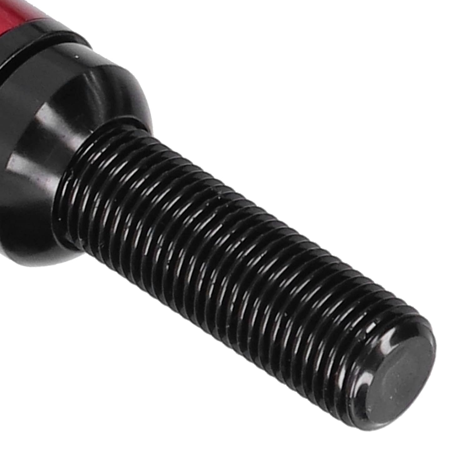 Brilluxa Lug Bolts, Extended Wheel Lug Bolt Set M14x1.5 Ball Seat, 42mm Thread Wheel Stud Bolts, Red, for Aftermarket Wheels Spacer Install and Custom Fitment Wheel Mounting Hardware
