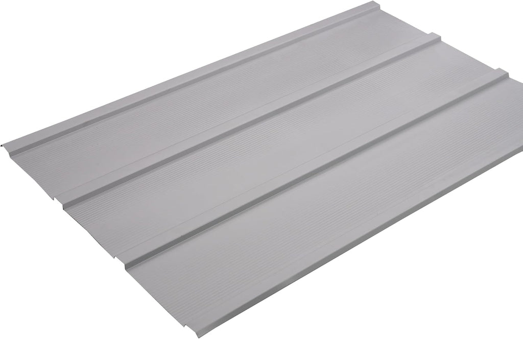 Arrow Set of 8 Galvanized Steel 2x4 Ft Corrugated Metal Panels for DIY Shed, Garage, Carport, and Mobile Home Projects, Made in USA, Flute Grey