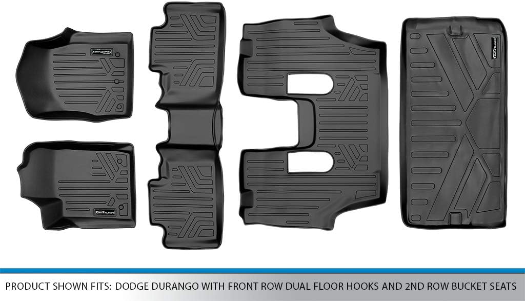 MAXLINER Floor Mats 3 Rows and Cargo Liner Behind 3rd Row Set for 2013-2016 Dodge Durango