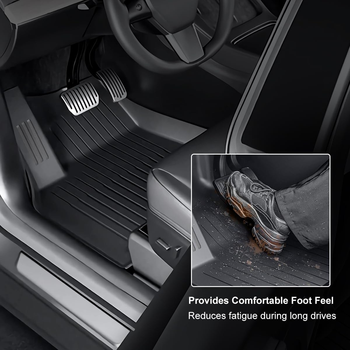 Model y Floor Mats Cargo Liner for Model Y 2023 2022 2021，KEEPUP 5-Seat All Weather Custom Fit Car Interior Accessories TPE Cargo Liner Vehicle Trunk Mat (Not Compatible with 7-Seat Model)