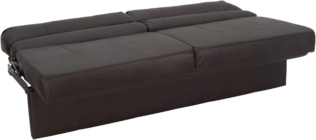 RecPro Charles RV Jackknife Sofa | Love Seat | Sleeper Sofa | Length Options 62', 68', 72' (72 Inch, Chestnut)