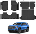 Floor Mats Custom for GMC Terrain 2018-2024 Trunk Mat with Backrest Mat All Weather TPE Full Set Liners Cargo Protector & Door Sill Guards for Terrain Accessories, Black