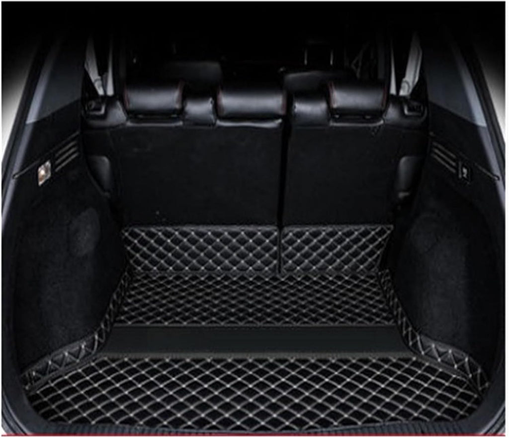 Custom Deluxe Leather Full Rear Trunk Tray Liner Cargo Mat Floor Protector Foot Pad Mats Compatible with XRV VEZEL 2015-2019(Purple)